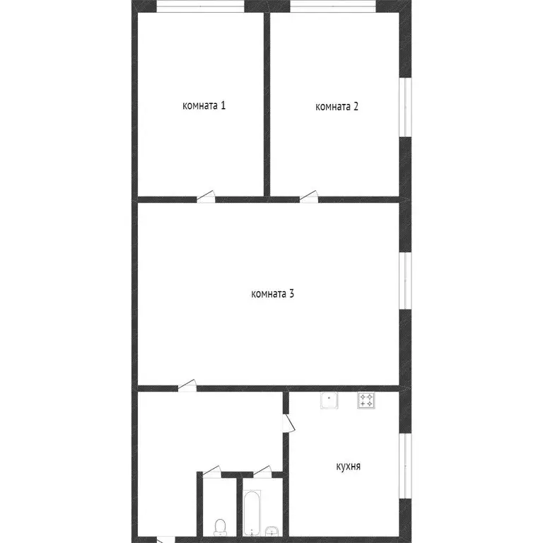 3-комнатная квартира: Златоуст, улица Аносова, 172 (40.2 м) - Фото 1