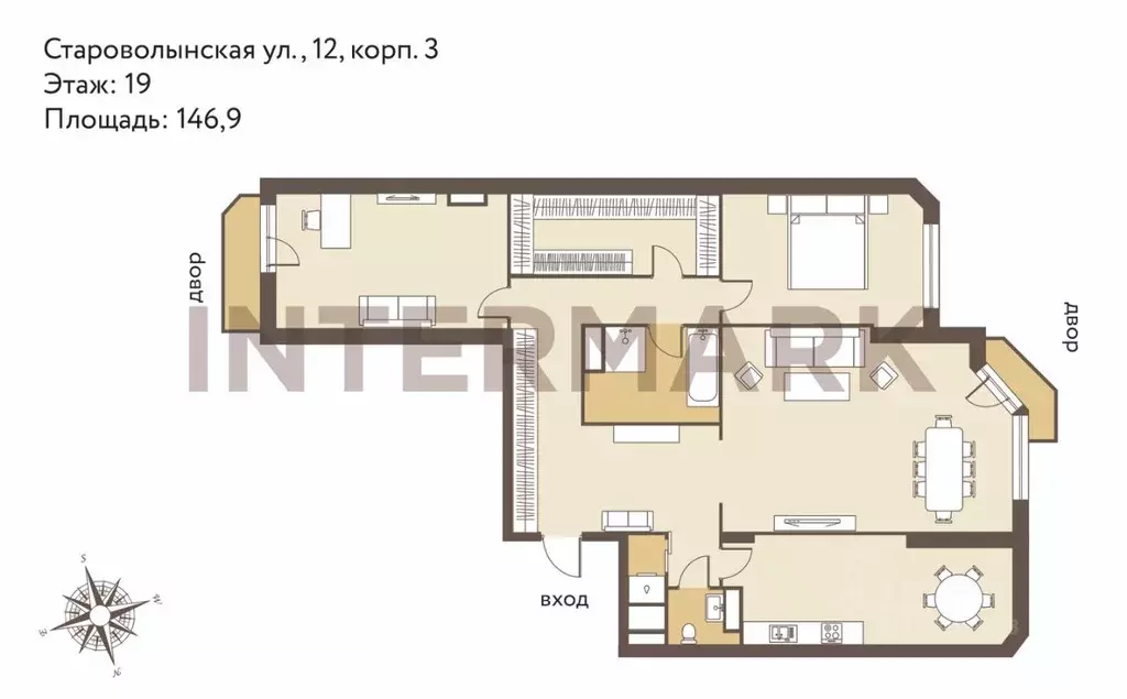 3-к кв. Москва Староволынская ул., 12к3 (146.9 м) - Фото 1