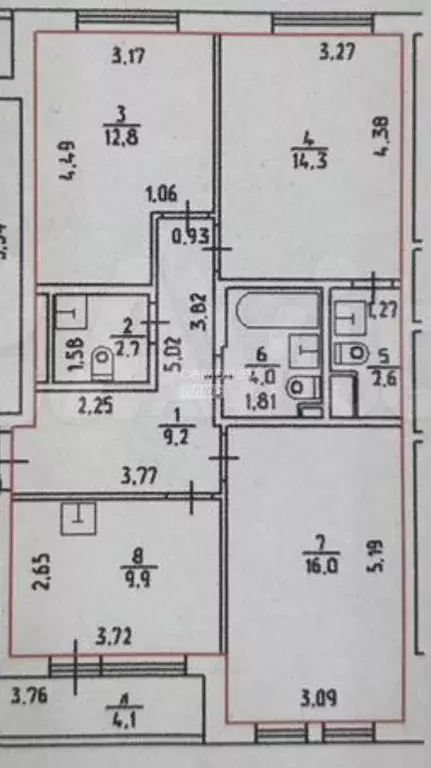 3-к. квартира, 71 м, 10/10 эт. - Фото 0