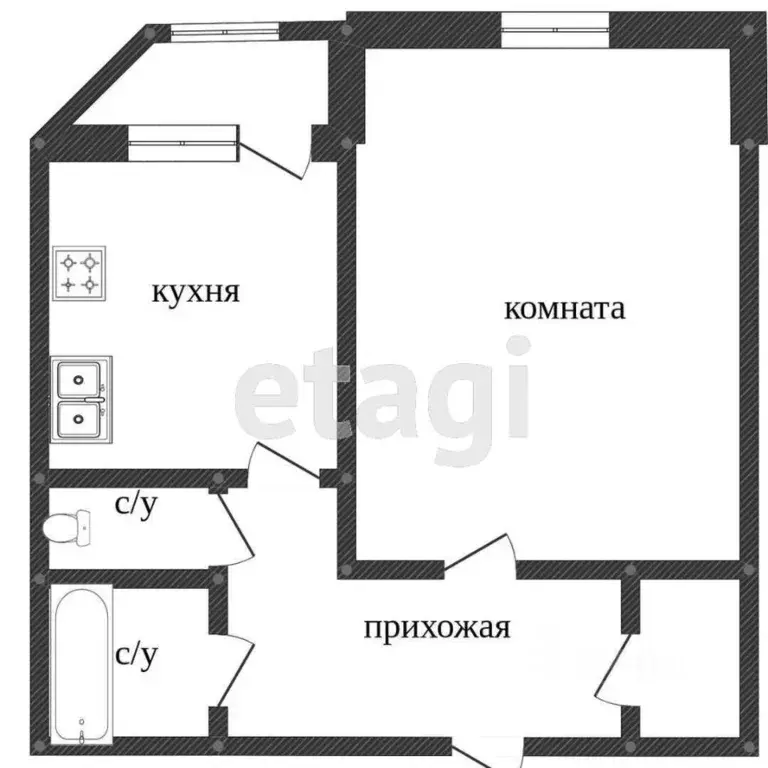 1-к кв. Ханты-Мансийский АО, Сургут ул. Лермонтова, 4 (42.9 м) - Фото 1
