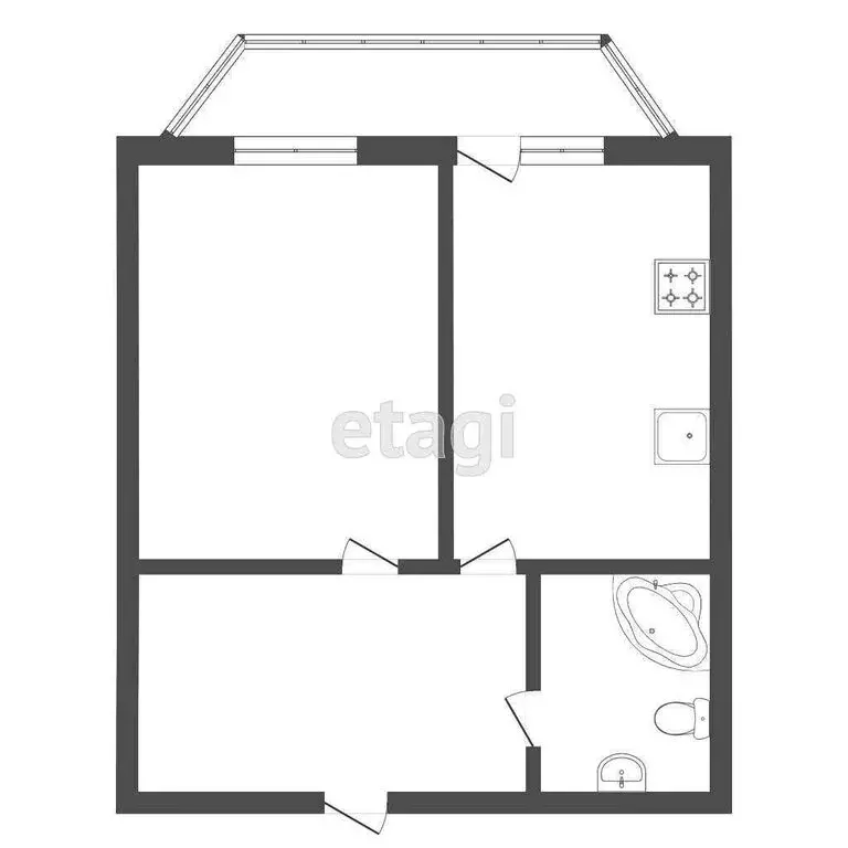 1-комнатная квартира: Тюмень, улица 50 лет ВЛКСМ, 33 (41.7 м) - Фото 2