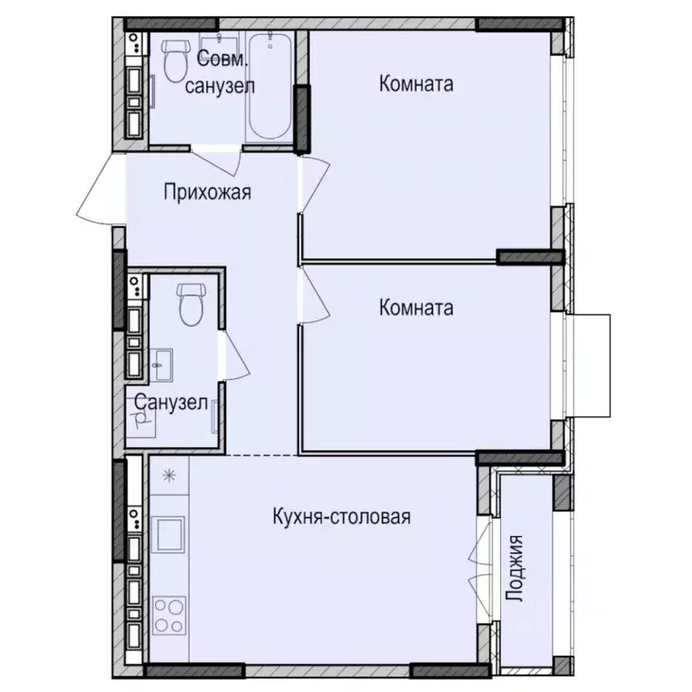 2-к кв. Удмуртия, Ижевск Карлутский жилрайон, 3-й мкр, Скандинавия ... - Фото 0
