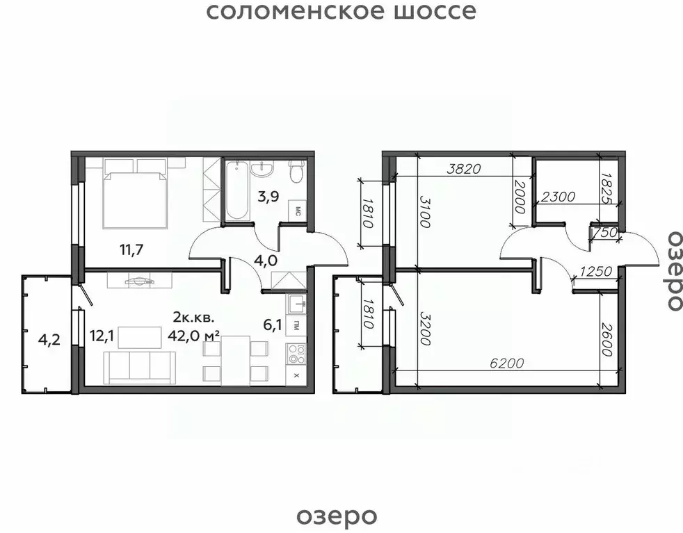 2-к кв. Карелия, Петрозаводск Район Северная промзона, Вороний Наволок ... - Фото 0