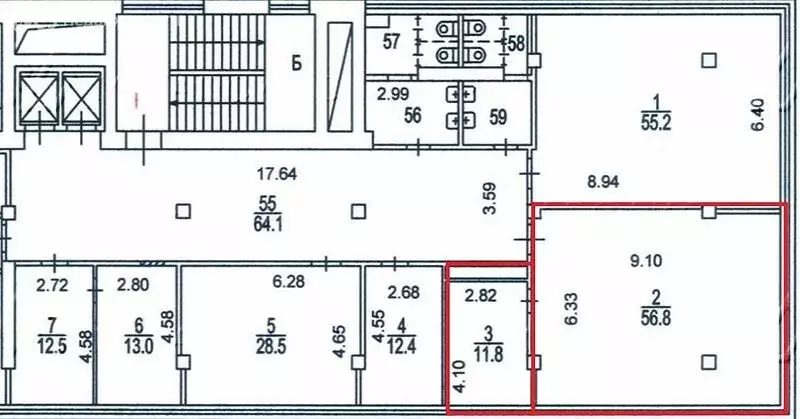 Офис (69 м) - Фото 1
