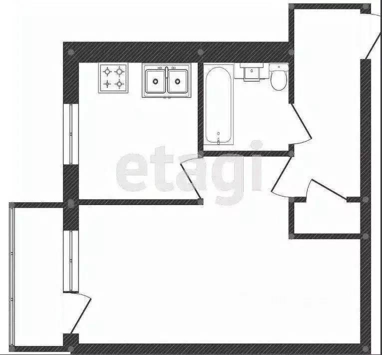 1-к кв. Вологодская область, Вологда Путейская ул., 4А (30.3 м) - Фото 2