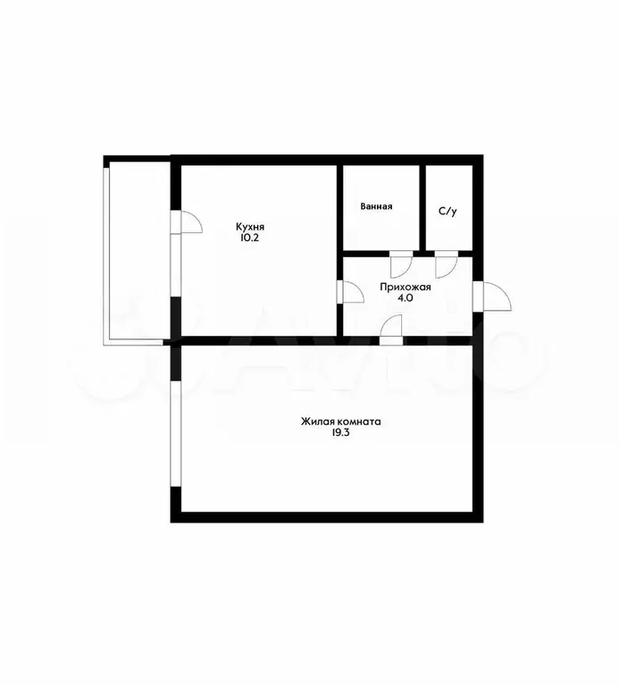 1-к. квартира, 42 м, 7/9 эт. - Фото 0