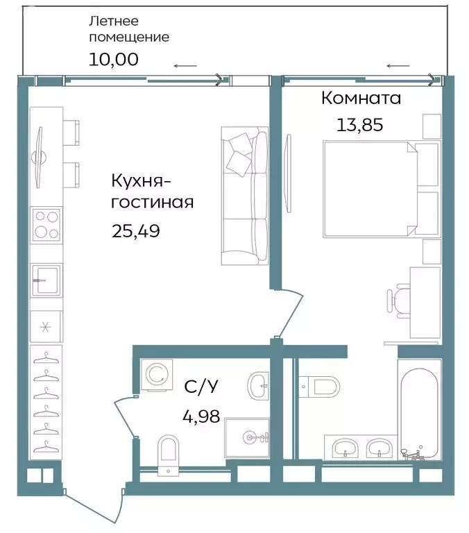 2-комнатная квартира: Республика Крым, Саки, курортный кластер Темпо ... - Фото 1