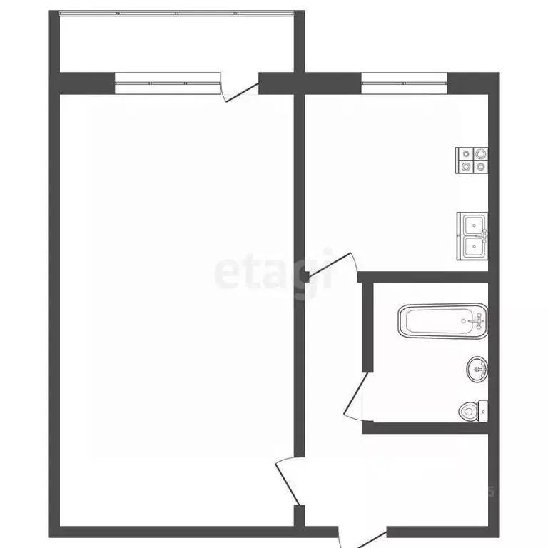 1-к кв. Владимирская область, Ковров Муромская ул., 23/2 (30.8 м) - Фото 0