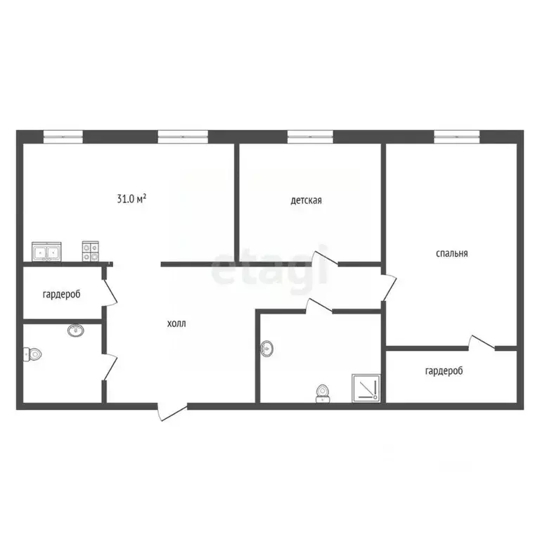 3-к кв. Тюменская область, Тюмень ул. Республики, 204к4 (93.0 м) - Фото 2