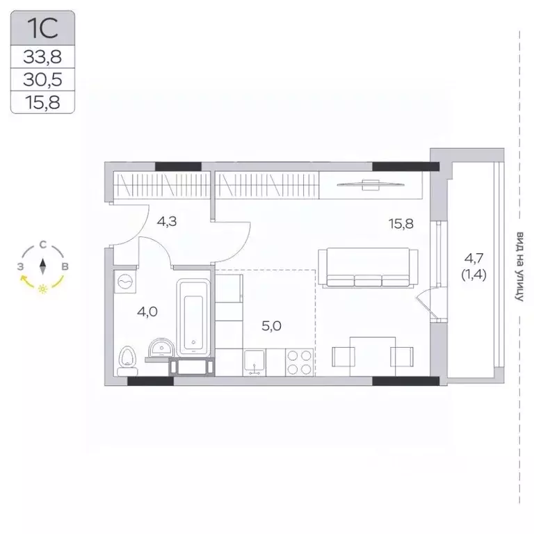Студия Московская область, Мытищи городской округ, д. Пирогово ул. ... - Фото 1