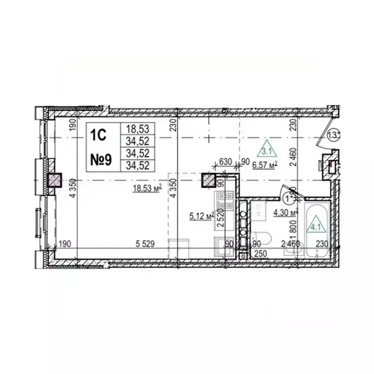 Студия Приморский край, Уссурийск Семь Ветров мкр, Уссури Парк жилой ... - Фото 1
