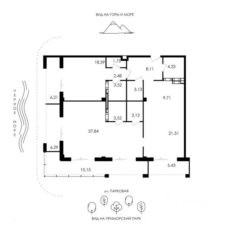 3-к кв. Крым, Алушта Апартаментов Park Plaza комплекс,  (150.7 м) - Фото 0