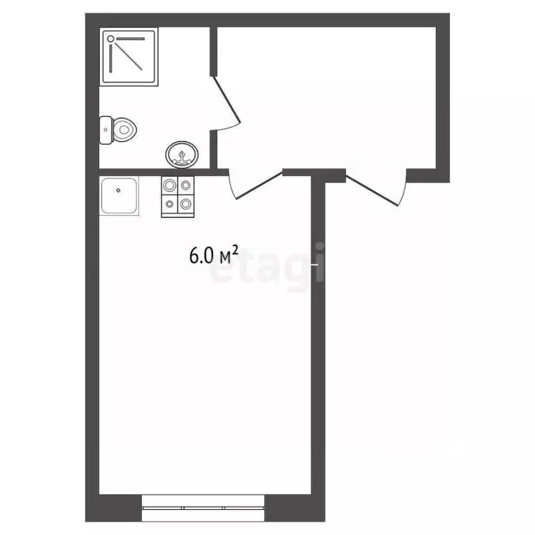 Студия Ставропольский край, Ессентуки Баррикадная ул. (18.0 м) - Фото 1