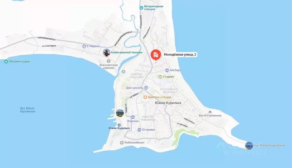 Участок в Сахалинская область, Южно-Курильск пгт ул. Молодежная (6.0 ... - Фото 0