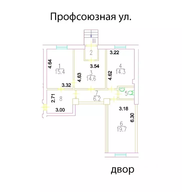 Помещение свободного назначения в Москва Профсоюзная ул., 17К1 (82 м) - Фото 0