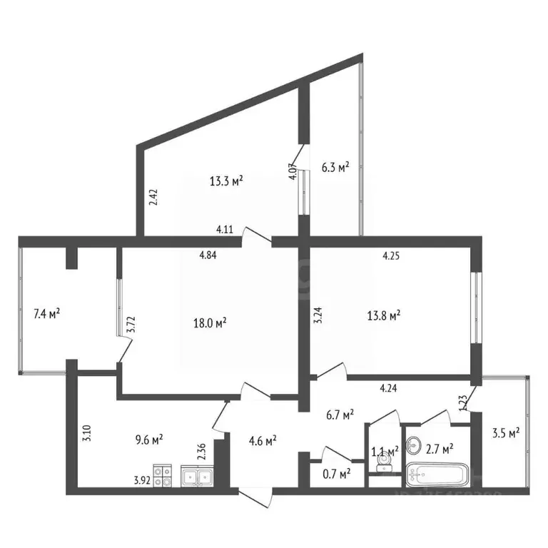 3-к кв. Крым, Ялта ул. Тимирязева, 29 (75.7 м) - Фото 2
