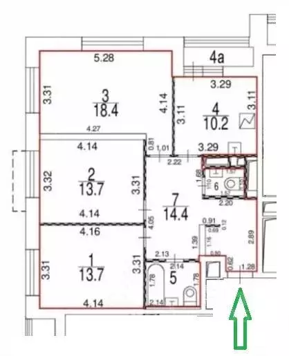 Квартира, 3 комнаты, 75.9 м - Фото 0