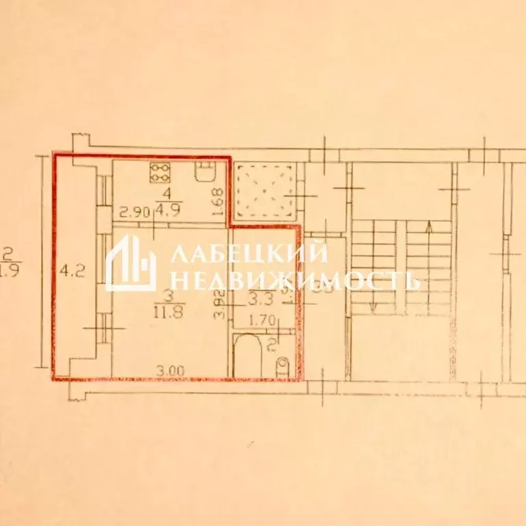 1-к кв. Санкт-Петербург ул. Червонного Казачества, 38 (21.9 м) - Фото 2