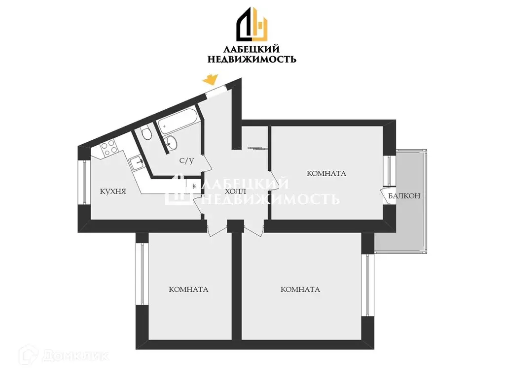 Продаётся 3-к квартира, 77.3 м - Фото 1