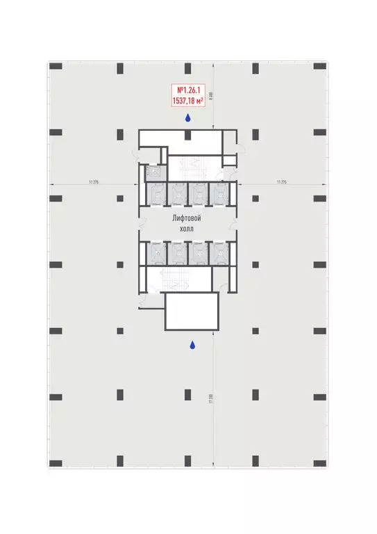 Офис (1537.18 м) - Фото 1