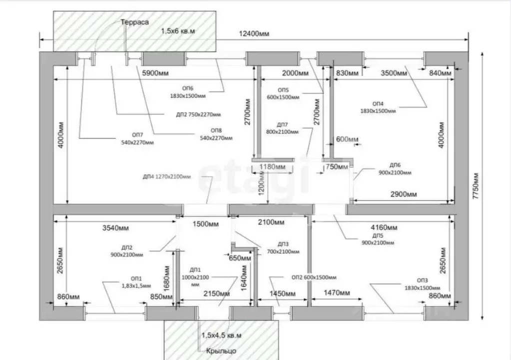 Дом в Пермский край, Пермский муниципальный округ, д. Мокино  (81 м) - Фото 2