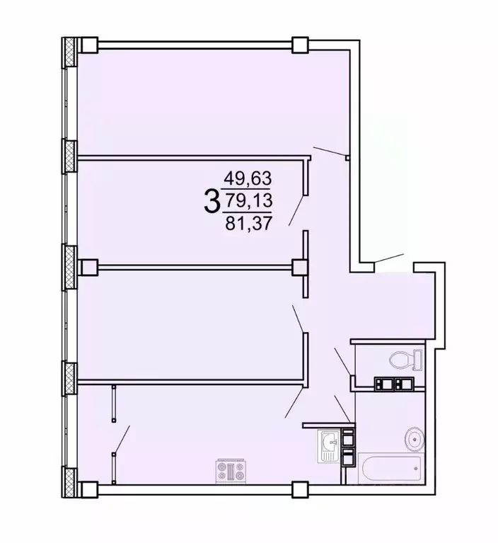 3-к кв. Хабаровский край, Хабаровск ул. Тимощука, 3/2 (83.5 м) - Фото 0