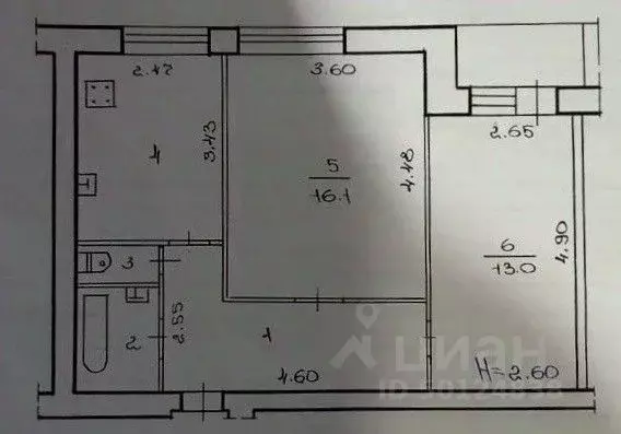 2-к кв. Волгоградская область, Волгоград Рионская ул., 13 (50.5 м) - Фото 1