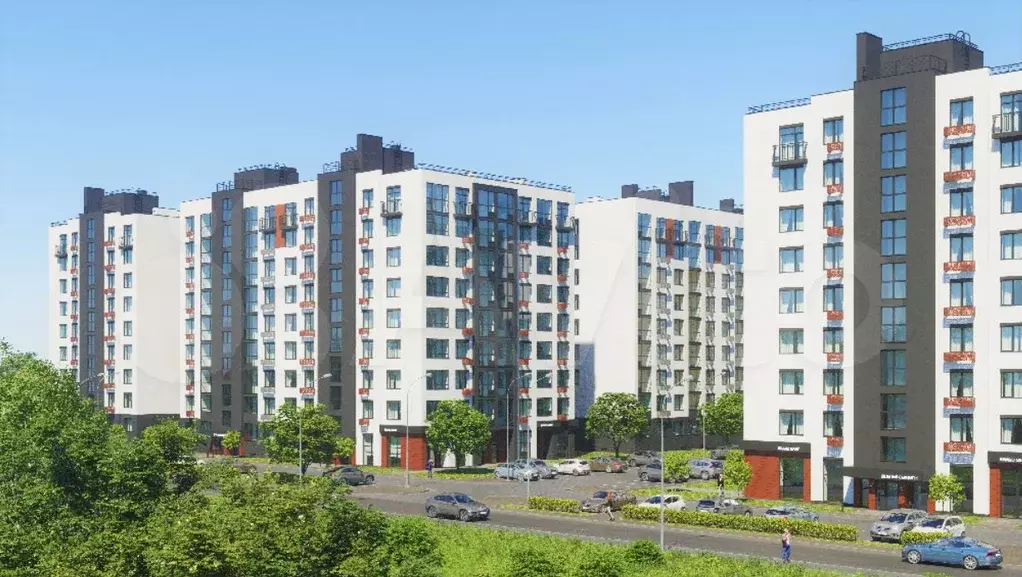 2-к. квартира, 56,6 м, 6/9 эт. - Фото 0