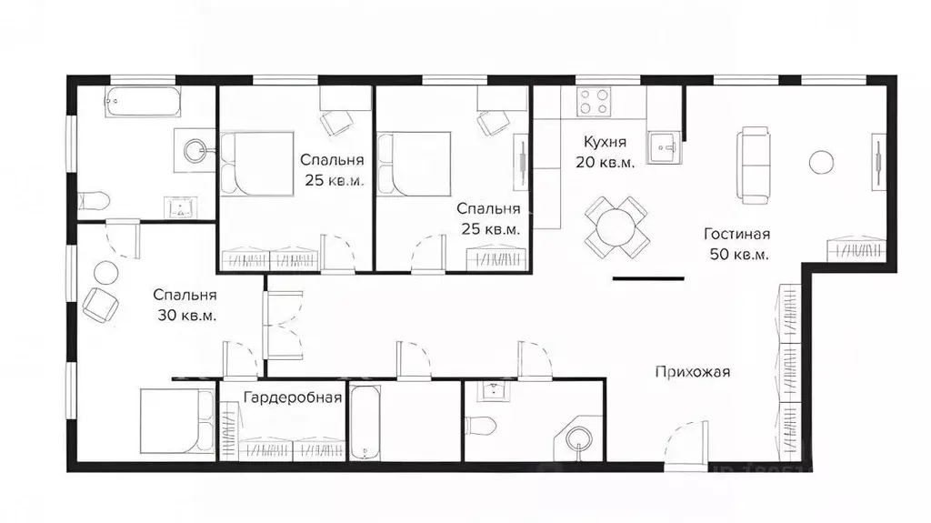 4-к кв. Москва Мосфильмовская ул., 70 (220.0 м) - Фото 2