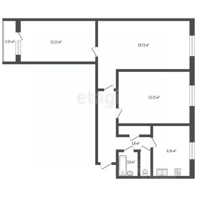 3-к кв. Москва ул. Мусы Джалиля, 13 (64.0 м) - Фото 2