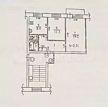 2-к. квартира, 54 м, 5/5 эт. - Фото 0