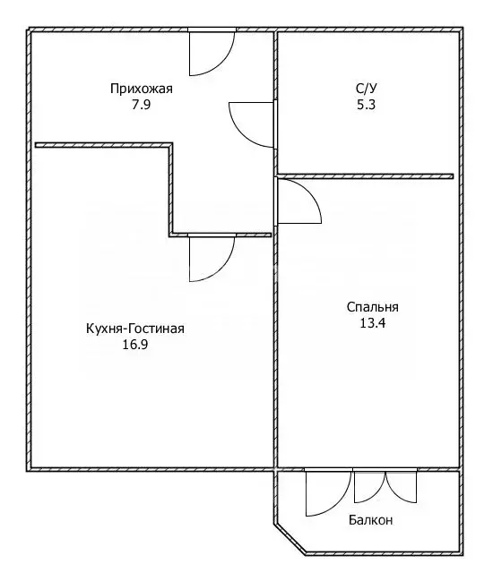 1-к кв. Ульяновская область, Ульяновск просп. Гая, 35 (47.15 м) - Фото 2