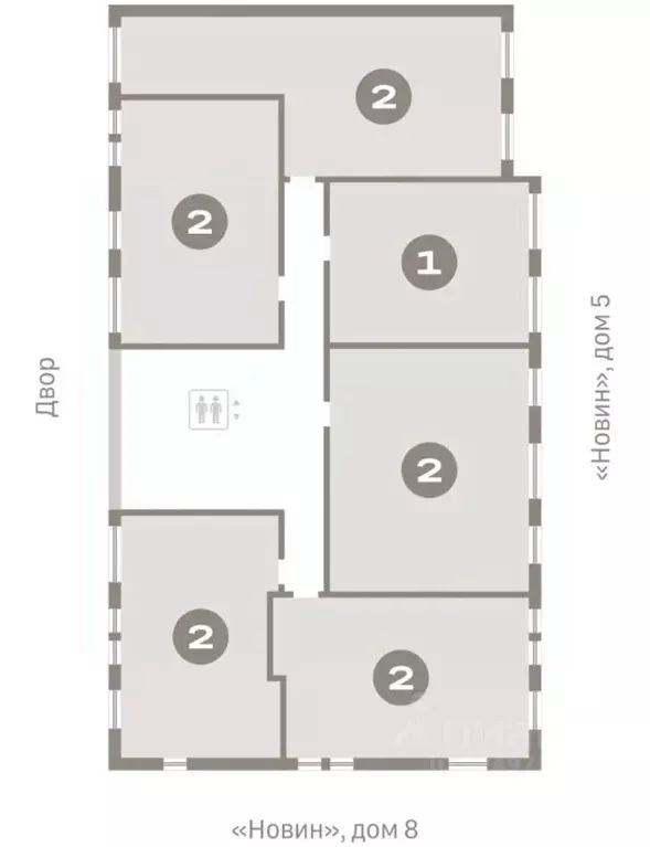 2-к кв. Ханты-Мансийский АО, Сургут 35-й мкр, Квартал Новин жилой ... - Фото 2