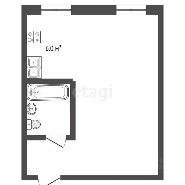 Студия Костромская область, Кострома Черноречье мкр, 3 (31.2 м) - Фото 1