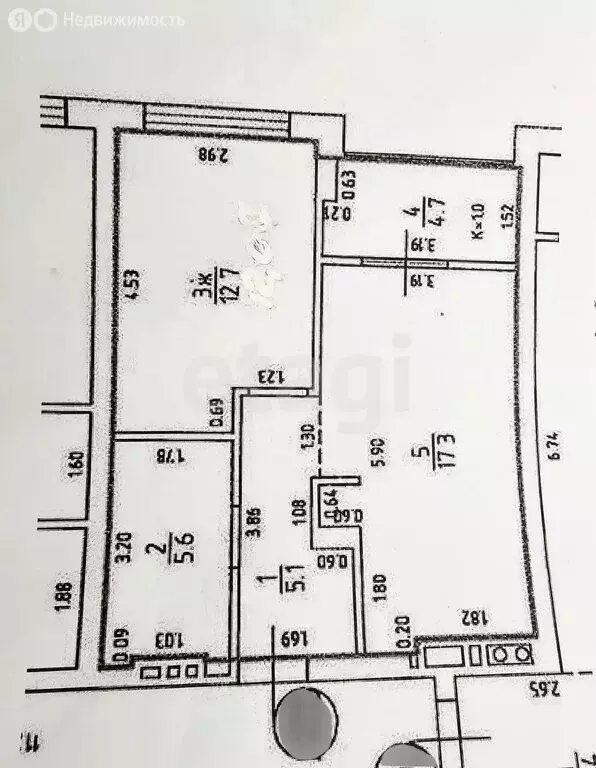 1-комнатная квартира: Гурьевск, улица Героя России Катериничева, 2к1 ... - Фото 2