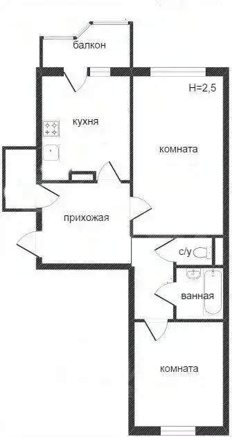 2-к кв. Костромская область, Кострома пос. Первомайский, ул. Боровая, ... - Фото 2