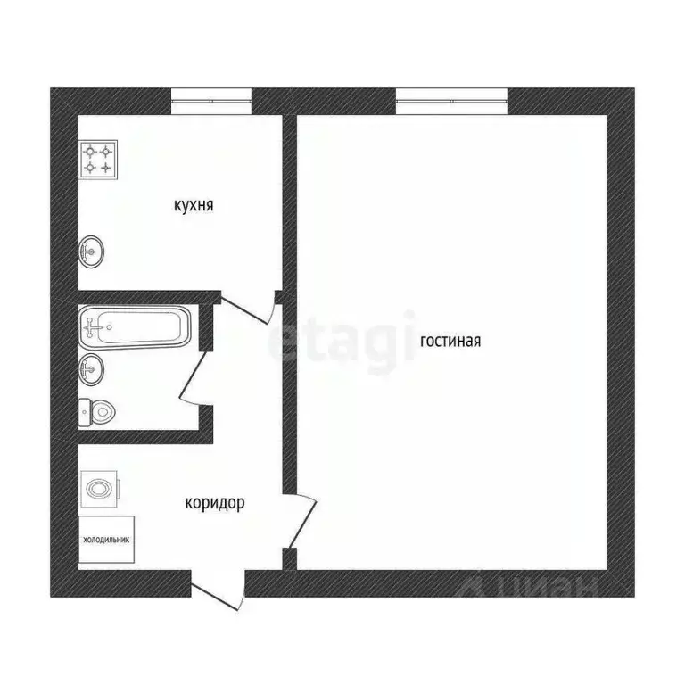 1-к кв. Смоленская область, Смоленск ул. Лавочкина, 39 (29.0 м) - Фото 0