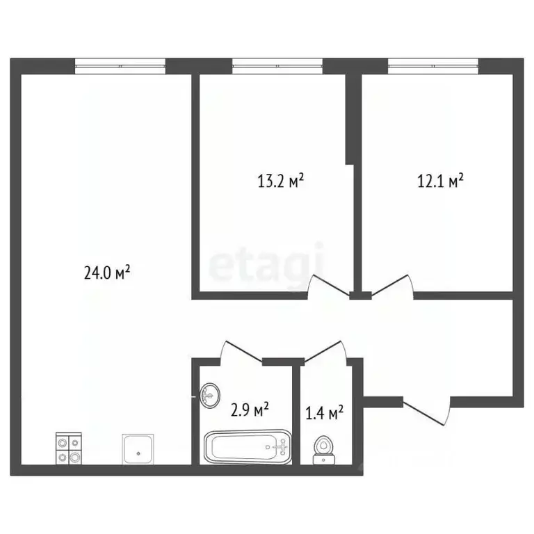 2-к кв. Москва Амурская ул., 2к2 (62.0 м) - Фото 2