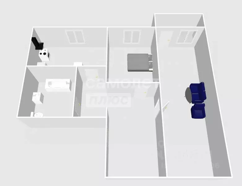 2-к кв. Ульяновская область, Ульяновск Хрустальная ул., 15 (42.21 м) - Фото 2