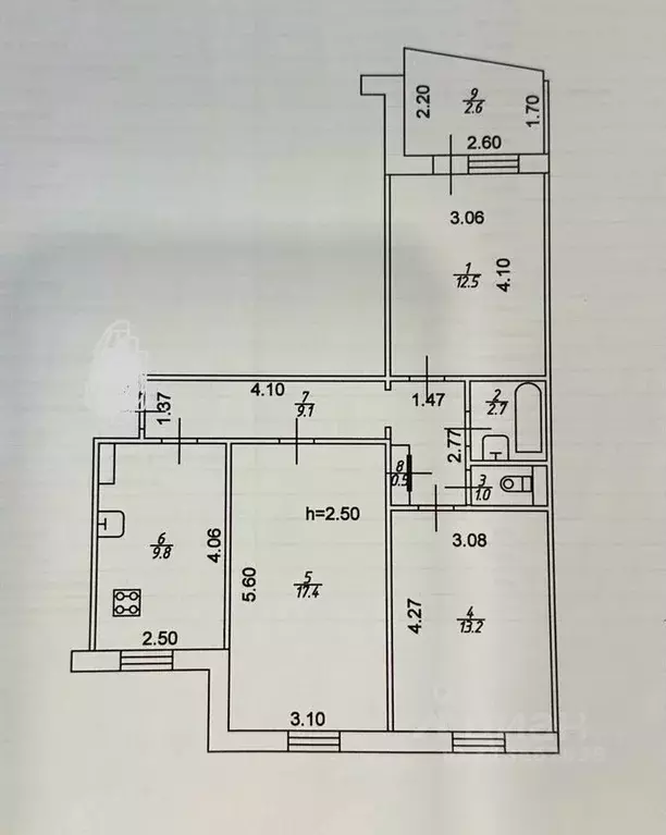 3-к кв. Татарстан, Казань Горки-3 мкр, ул. Дубравная, 23 (68.0 м) - Фото 0