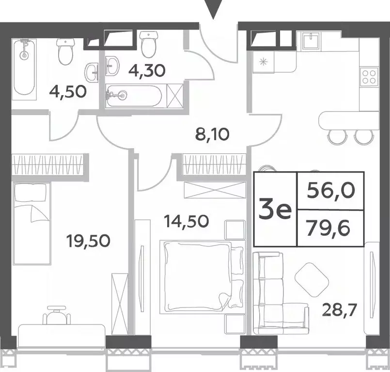 3-к кв. Москва просп. Генерала Дорохова, вл1к1 (79.6 м) - Фото 0