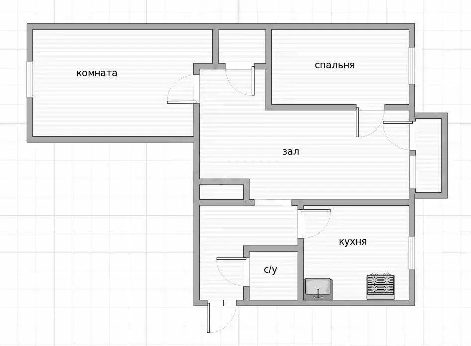3-комнатная квартира: Саратов, улица имени Н.Г. Чернышевского, 2 (43 ... - Фото 1