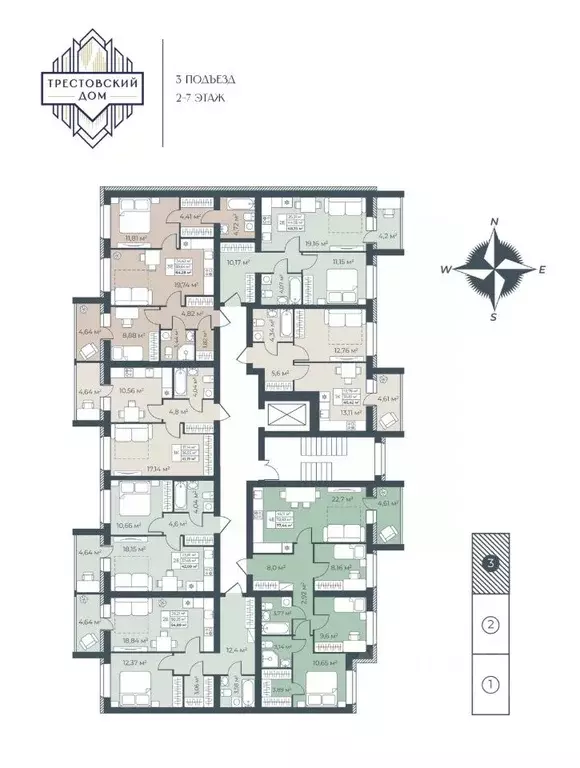 2-к кв. Тульская область, Узловая  (54.89 м) - Фото 2