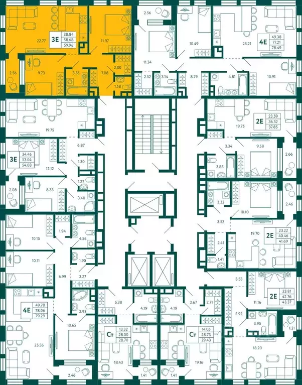 2-к кв. Башкортостан, Уфа Зеленая Роща жилрайон, Терле Парк жилой ... - Фото 2