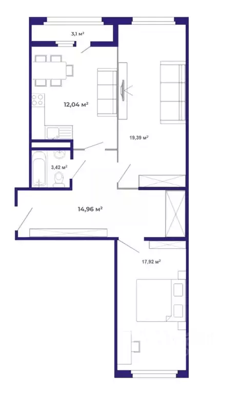 2-к кв. Иркутская область, Иркутский муниципальный округ, Маркова рп, ... - Фото 1