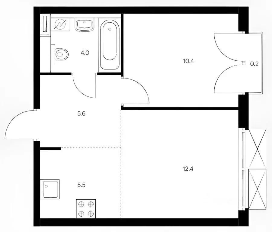 2-к кв. Москва Большая Филевская ул., 3к3 (38.0 м) - Фото 1