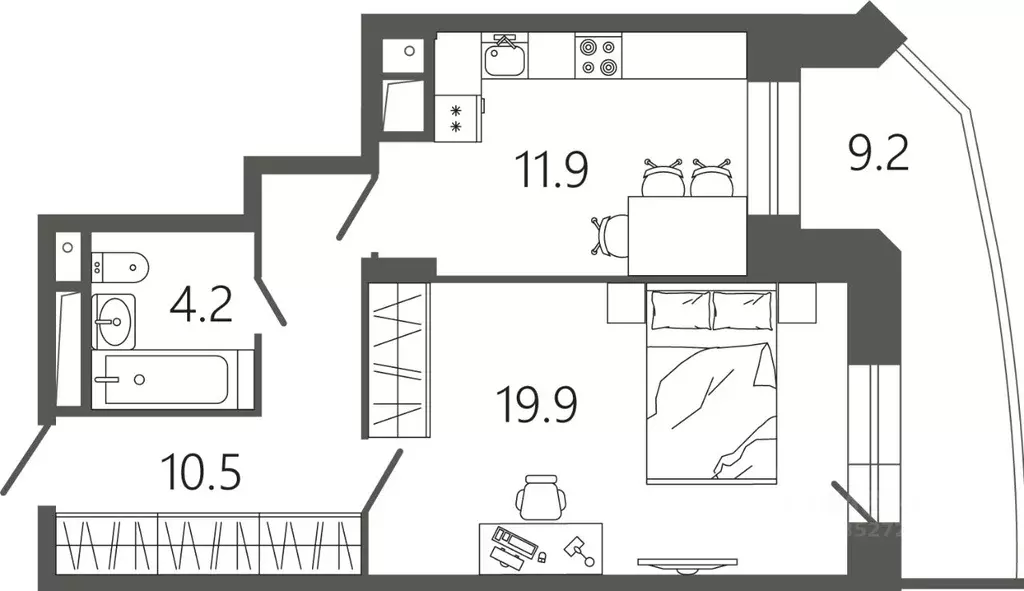 1-к кв. Московская область, Подольск Климовск мкр, ул. Советская, 18к1 ... - Фото 1