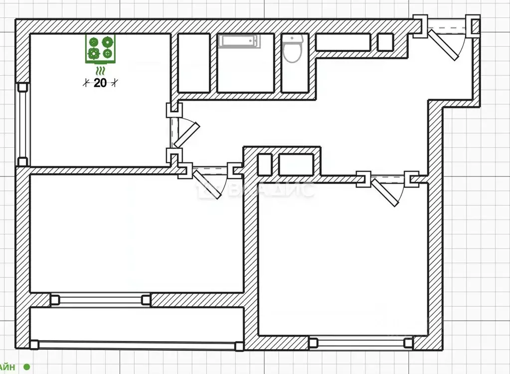 2-к кв. Пензенская область, Пенза ул. Либерсона, 19 (76.7 м) - Фото 1