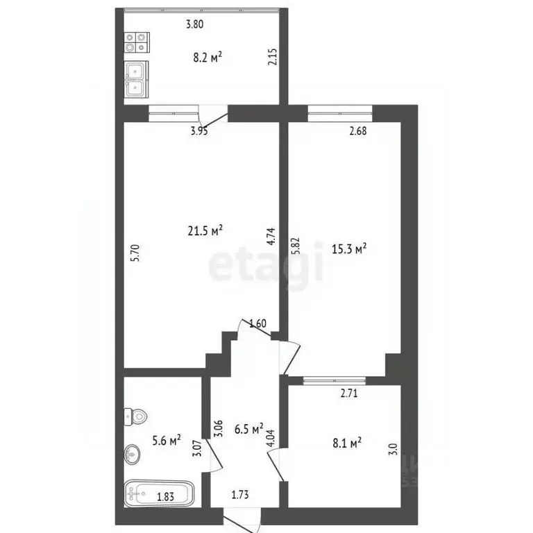 3-к кв. Ростовская область, Азов Азовский район, ул. Васильева, 81Б ... - Фото 1