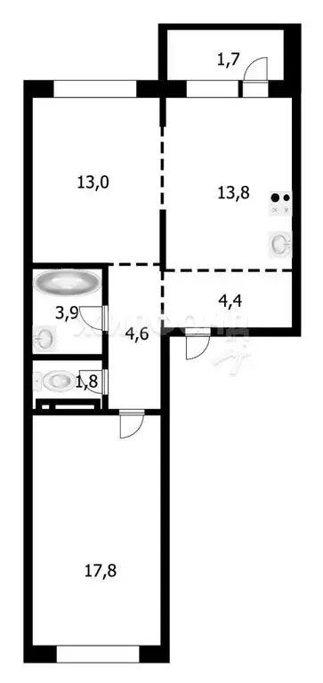 2-комнатная квартира: Новосибирск, улица Связистов, 13/2 (58.6 м) - Фото 0